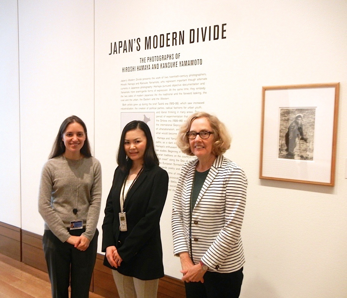 From left: Amanda Maddox, assistant curator of the J. Paul Getty Museum's department of photographs; Eiko Aoki, the author; Judith Keller, senior curator of the J. Paul Getty Museum's department of photographs.