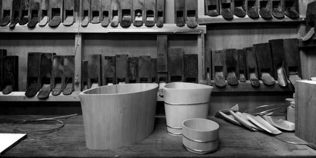 Nakagawa Shuji workshop oke bucket maker Kyoto Japan handmade wood craft