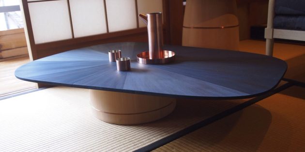 Nakagawa Shuji Kyoto Journal indigo dyed table wood craft handmade Japan kaikado metalwork