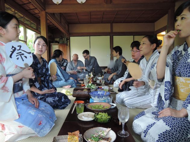 Tea ceremony gathering in Kyoto